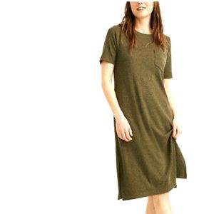 Madwell Ribbed Pocket Tee Midi Dress